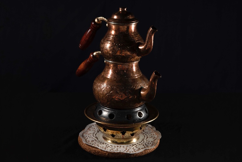 Bakırda Semaver Demlik Çay